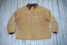 VTG CARHARTT 3XL CQ186 DUCK CANVAS QUILTED JACKET DISTRESSED WORK CHORE JACKET