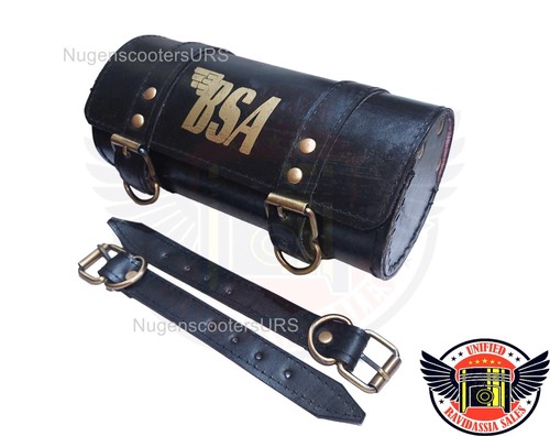 New BSA Black Color Pure Leather Tool Bag For All BSA Motorcycle