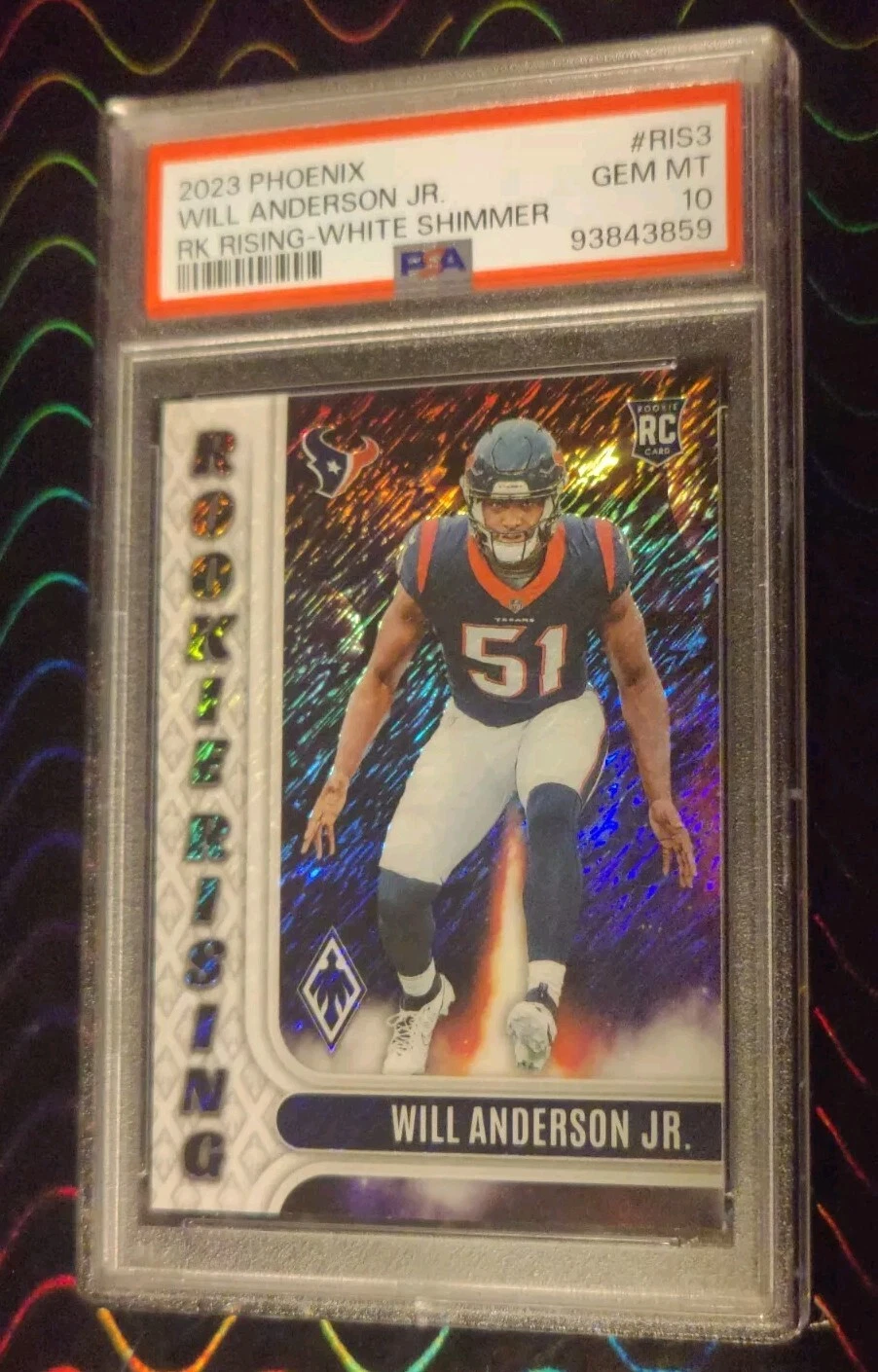 Will Anderson Panini Phoenix Rookie Rising #RIS3 White Shimmer