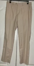 Wangyue Men's Slim Fit Stretch Suit Pants Size 36”Waist x 31” Inseam Pale Rose