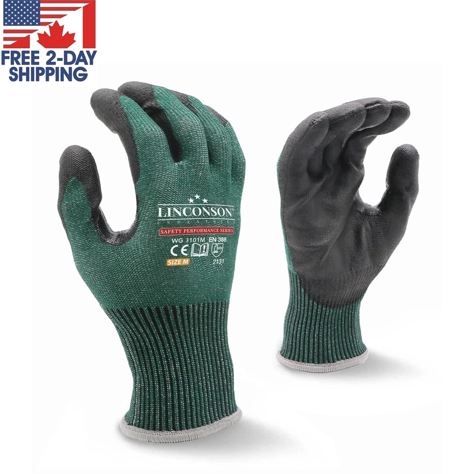 Рабочие перчатки LINCONSON уровень 5 устойчивые к порезам упаковка 3 шт. | двойной усиленный большой палец - Изображение 3 из 4
