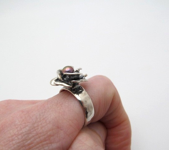 925 Sterling Silver Two Tone Solid Rose Flower Ro… - image 6