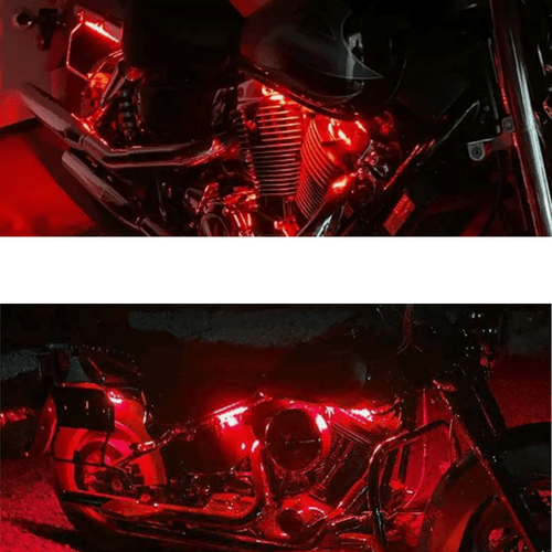 Tira de luces traseras LED rojas flexibles universales para moto de 5" - Imagen 7 de 7