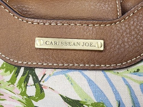 Caribbean Joe Let Go Charm Handbag Canvas Front Buckle Design Tropical Print - Picture 4 of 13