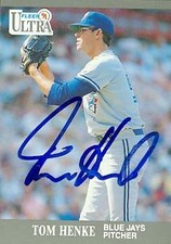 Tom Henke autographed Baseball Card (Toronto Blue Jays) 1991 Fleer Ultra #362