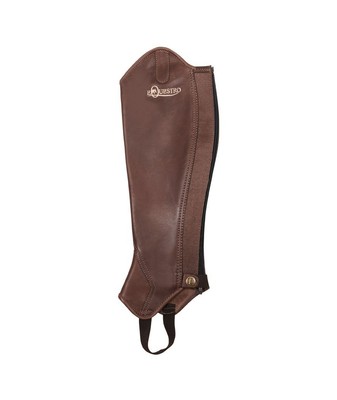 Chaps D'équitation En Cuir Daim Marron - Taille 7 - Protection Des Jambes à Fermeture éclair - Occasion En Bon état