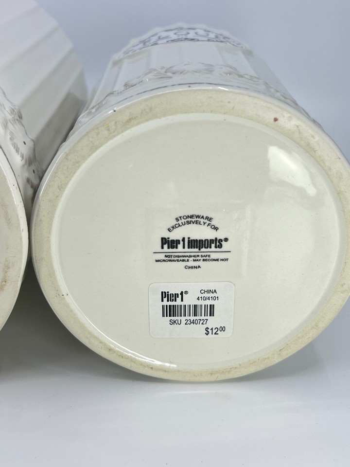 6pc Pier 1 Imports French kitchen Canister Set Sugar, Cookies, Flour