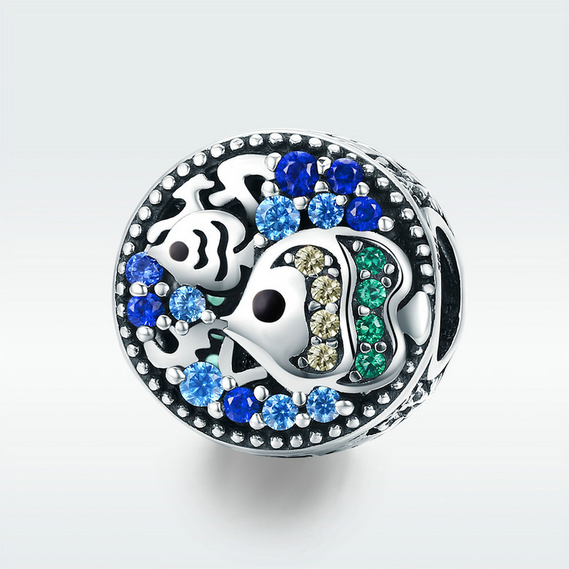 925 Sterling Silver CZ Goldfish/Koi Fish Charm Bead – For 3mm European Charm Bracelets & Necklaces - View #9