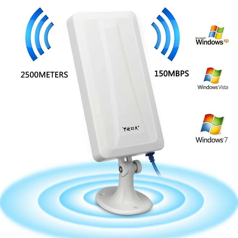 Antena WIFI USB Adaptador 150Mbps 5dBi LAN Wireless Potencia Largo Alc –  OcioDual