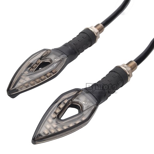 Pair Universal Motorcycle LED Turn Signal Amber Light Blinker Indicator M10 - Bild 6 von 11