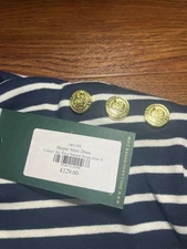 Holland Cooper Harper Maxi Dress Ink Navy Natural Stripe RRP £129