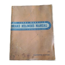 1951 Johns-manville Brake Reliners Manual Stubaker Packard Nash Terraplane