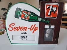 1950s/1960s 7up Light Up Motion Sign - Mixer Theme -Seven-Up with Rye - Working