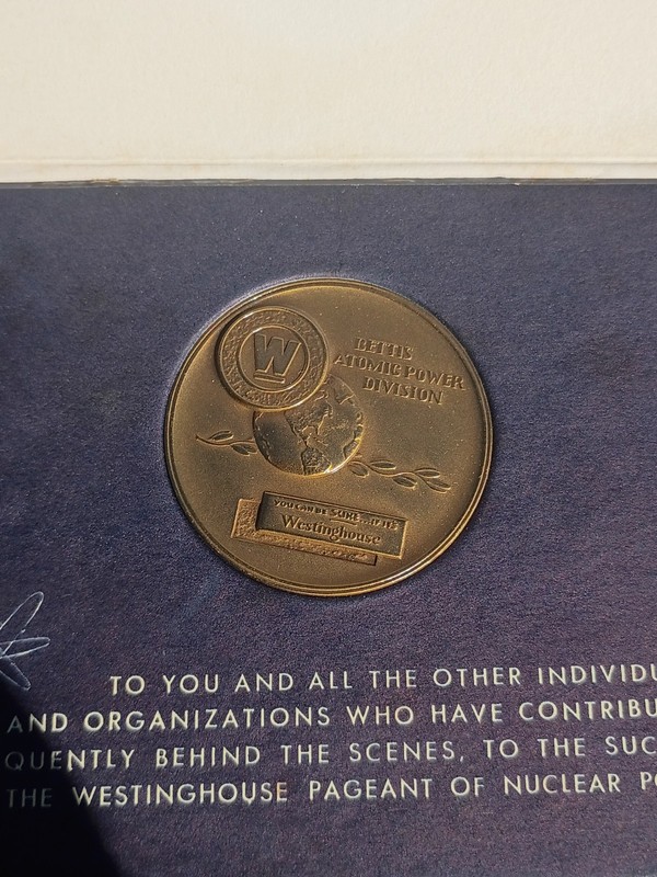 Westinghouse Bettis Atomic Power Division medallion coin submarine Navy