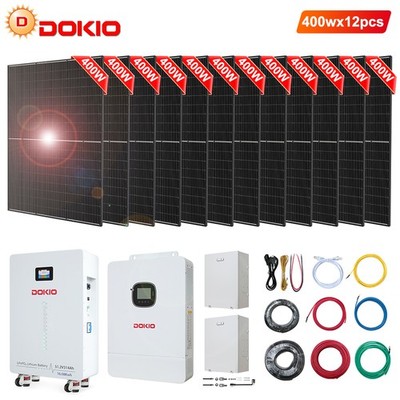 DOKIO 10KW Output 16.07KWH Off Grid Solar Energy Storage Complete Kit for Home