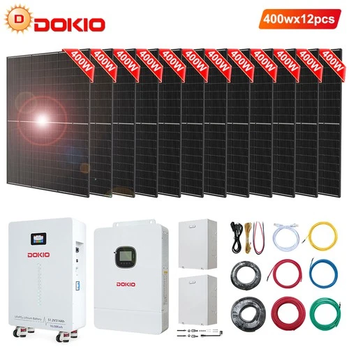 DOKIO 10KW Output 16.07KWH Off Grid Solar Energy Storage Complete Kit for Home
