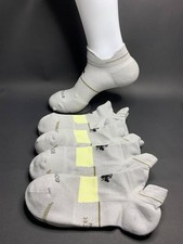 4 Pairs Bombas Ankle Socks Men Size Large L Light Gray Running Gym Athletic