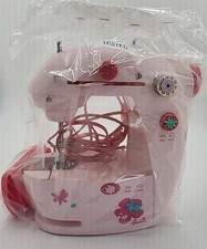 Vintage Barbie Pink Portable  Sewing Machine Tested 