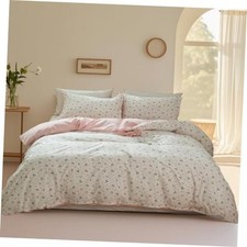 Pink Floral Cotton Duvet Cover Twin XL Botanical Twin XL 68"x90" Pink Flower