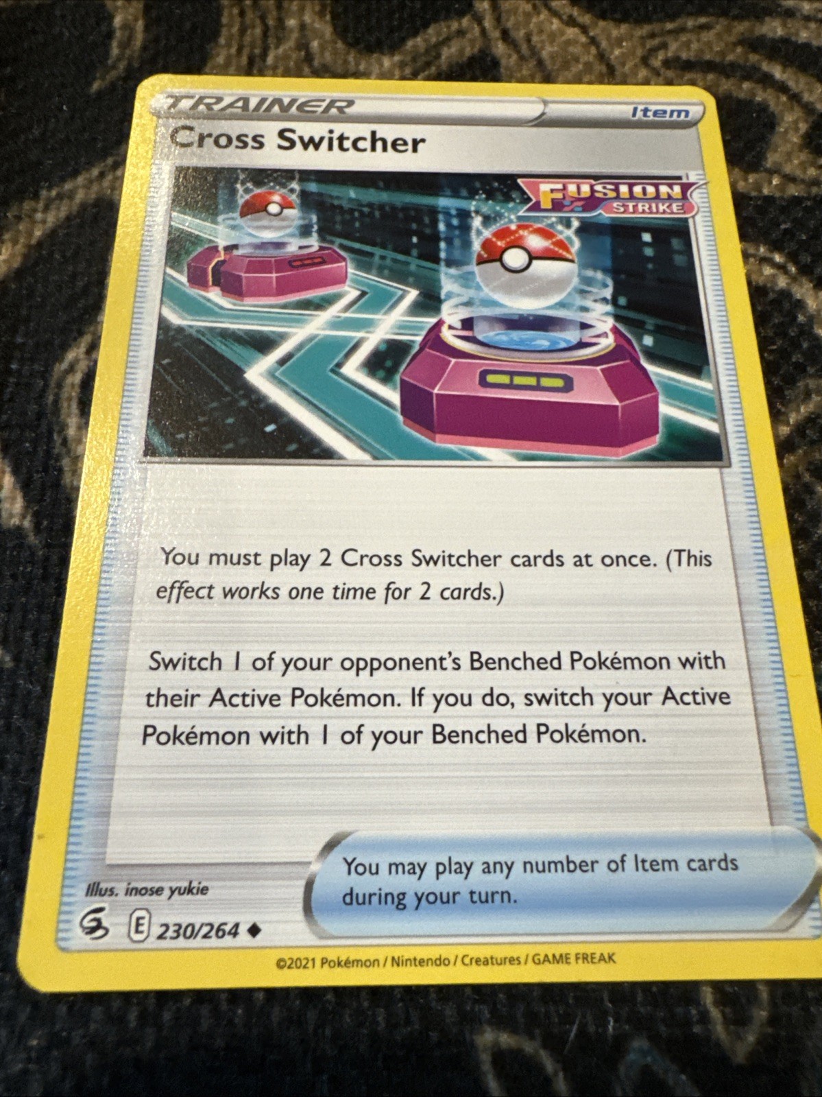 Cross Switcher 230/264 NM Pokemon TCG Card Fusion Strike ENG 2021 Item Uncommon
