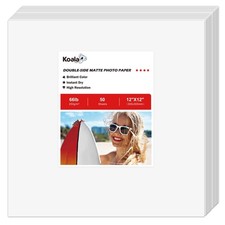 Koala Double Sided Matte Thick Photo Paper 12x12 Inch 50 Sheets 250gsm Inkjet