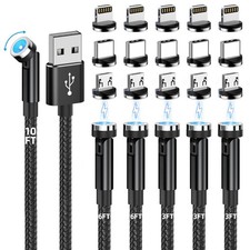 Magnetic Charging Cable, 540  Rotating Magnetic Phone Charger 6-Pack, 3ft/3ft/