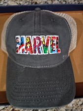Marvel Logo Mesh Trucker's Hat Ball Cap Captain America Iron Man Avengers