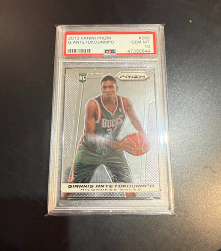 Giannis Antetokounmpo 2013 Panini Prizm #290 Rookie RC PSA 10! Miami Heat