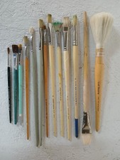Lot of 13 Artist Paint Brushes