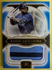 2024 Topps Definitive Collection Jumbo Relic Randy Arozarena #DJRC-RA Blue /30