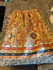 Vintage Unused Giorgio SANT’ANGELO 1968 1969 Orange Paisley Batik Skirt RARE!!!