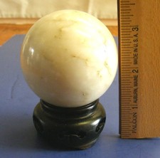 LARGE WHITE MARBLE 2 1/4 " DIAMETER