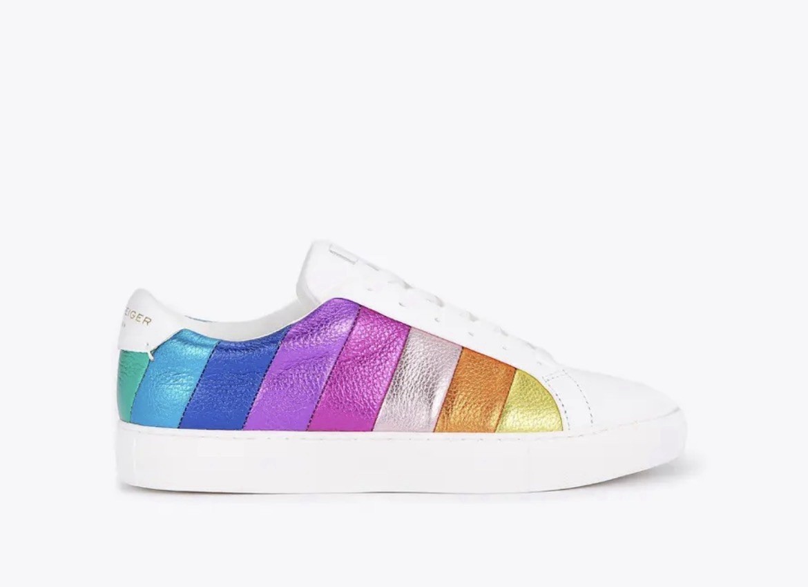 KURT GEIGER LONDON LANE STRIPE SNEAKER Size 7,5 NWOT