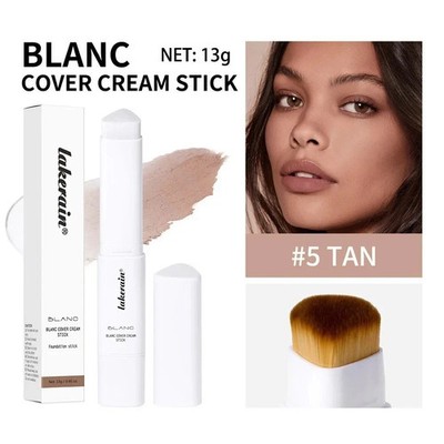 Cover Cream Stick White - with brush Korean Color-Changing Foundation Stick