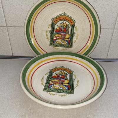 Vintage Himark Portofino Ceramic Pasta Bowl Set Of 2 crafted in Italy *READ