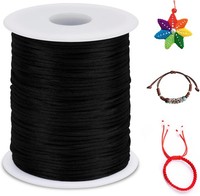 Nylonschnur 2Mm 100M Schwarz Perlenschnur Makramee Schmuckherstellung DIY
