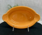Retired SET of 2 Fiesta Individual Oval Baking Dishes  EUC lemongrass tangerine