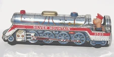 Tin Litho Silver Mountain Train Toy Modern Toys Japan Non-Working 3525 Battery