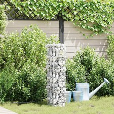 Gabionen Wasserhahn 4 Stk. Silber Verzinkter Stahl Au&szlig;enwasserhahn vidaXL