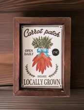 Hobby Lobby Easter Carrot Farmhouse Wooden Sign Wall D cors NWT