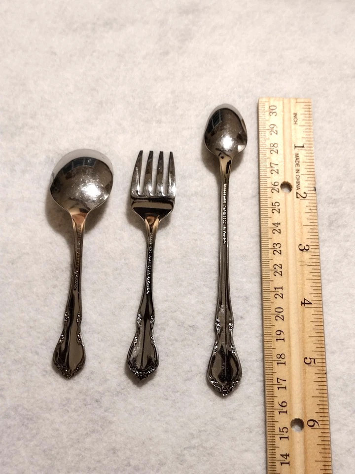 Toddletime Oneida Infant Spoon Toddler Flatware Chateau Stainless Steel Baby Set - Image 3 of 4