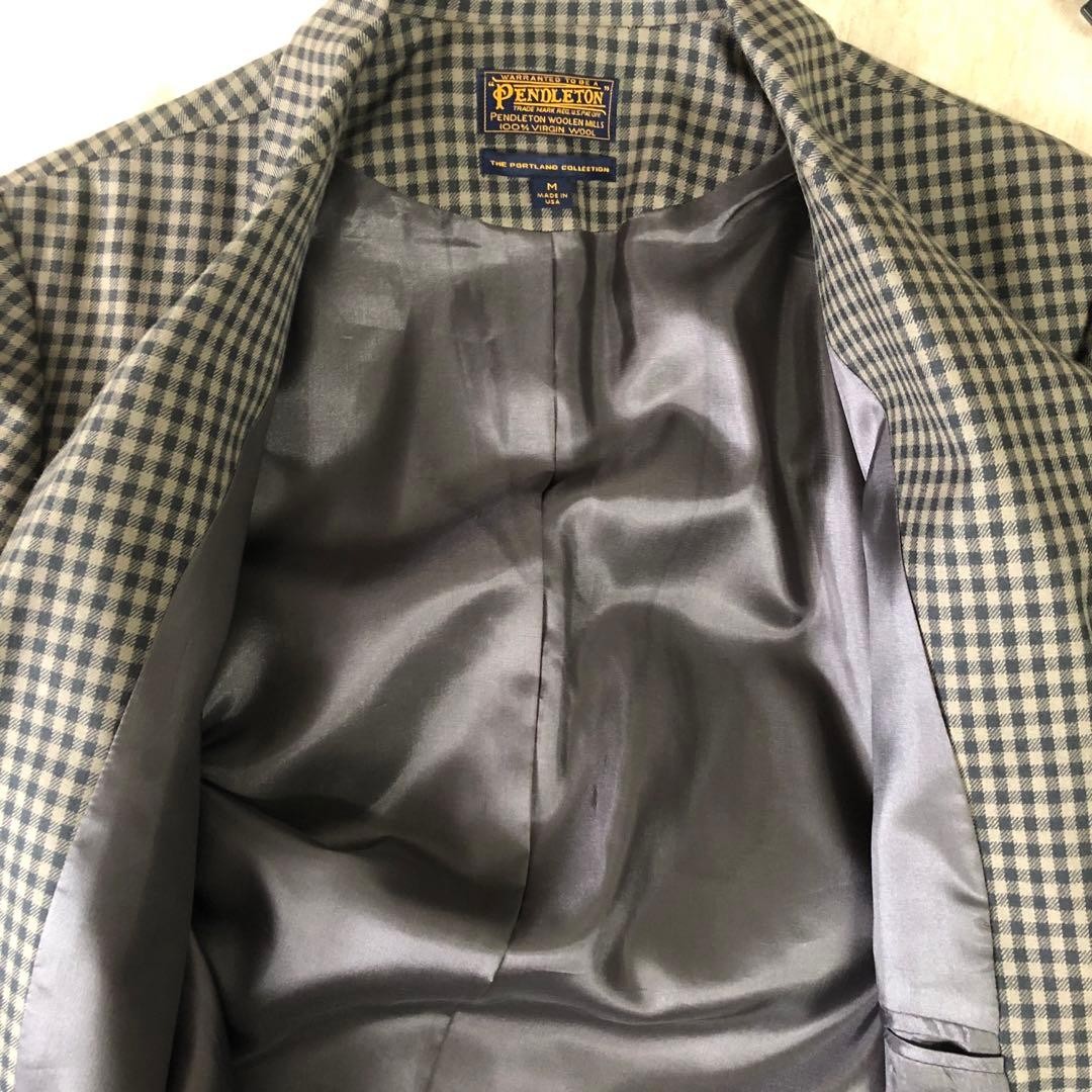 Pendleton Wool Jacket M Check/Tweed Tailored Spri… - image 4
