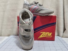 New Vintage 1980's Zips By Stride Rite Siver Halo Sneakers 10 S Toddlers
