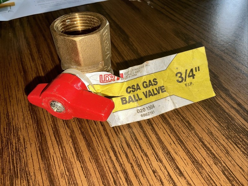 CSA Gas Ball Valve 3/4 Inch