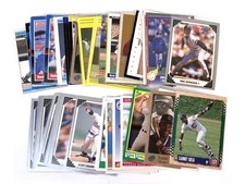 Lot of 50 Vintage 1990s Baseball Cards Leaf Topps Donruss Rookies Collection