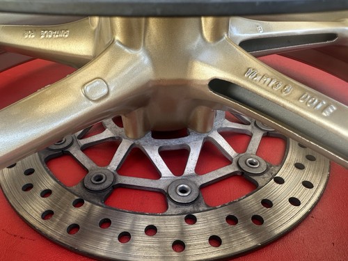 2009 - 2012 TRIUMPH DAYTONA 675 OEM GOLD FRONT WHEEL REAR RIM SET AXLE STRAIGHT - Picture 21 of 23
