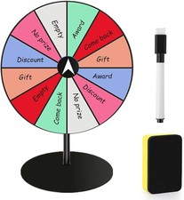 Spinning Wheel for Prizes with Stand, Spin the Wheel 12 Slots Color Prize Wheel