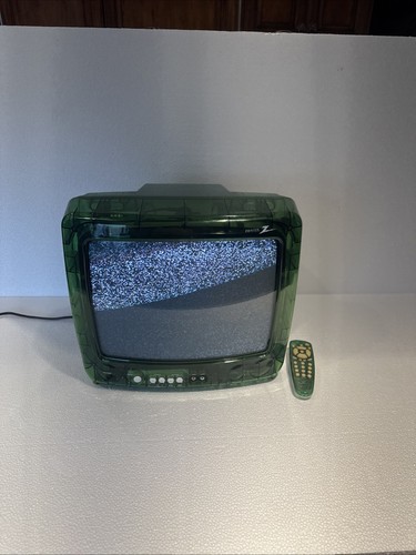 Zenith Clear Translucent Green 13" Color CRT TV Prison With Remote Retro Gaming - Picture 3 of 24