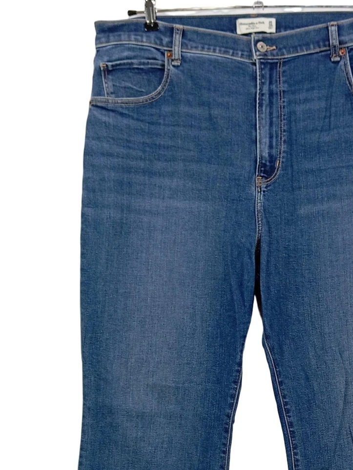 ABERCROMBIE & FITCH Jeansschlaghose Damen Jeans Gr. DE 50 blau Casual-Look - Bild 3 von 4
