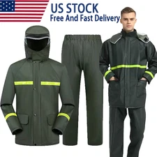 Men Women Rain Suits Jackets Pant Gear motorcycle hivis Waterproof Raincoat
